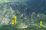 Положение палеолитических памятников у подножья горы Сосновая